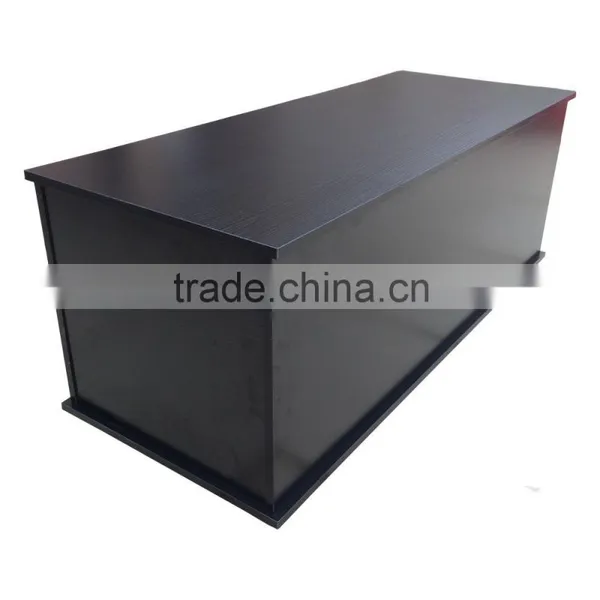 Large Wooden Black Ottoman Storage Chest With Lid - Trunk, Chest, Bedding Box photo-4