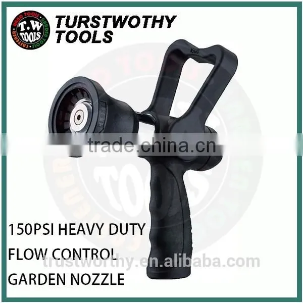 150PSI Aluminum Body Rubber Fire Man Heavy Duty Level Flow Control Garden Nozzle photo-2