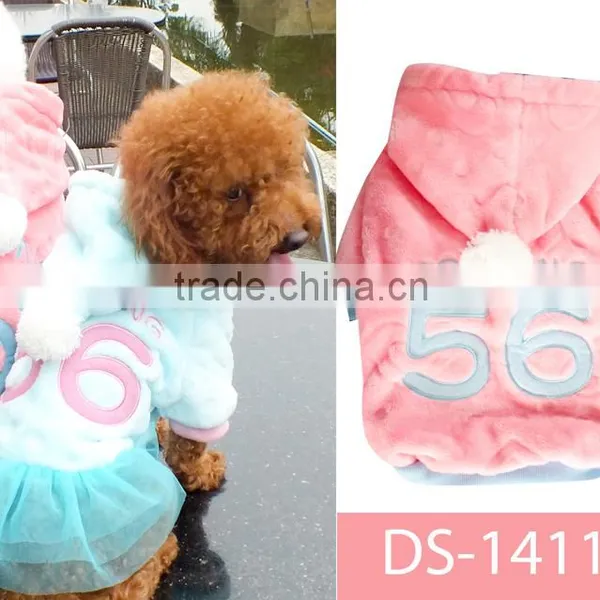 Sweet Hot Sale Soft Female Plush Cute Pet Dress Dog Clothes photo-2