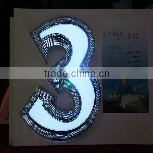 Led House Numbers Outdoor 3d Acrylic Frontlit Logo Sign