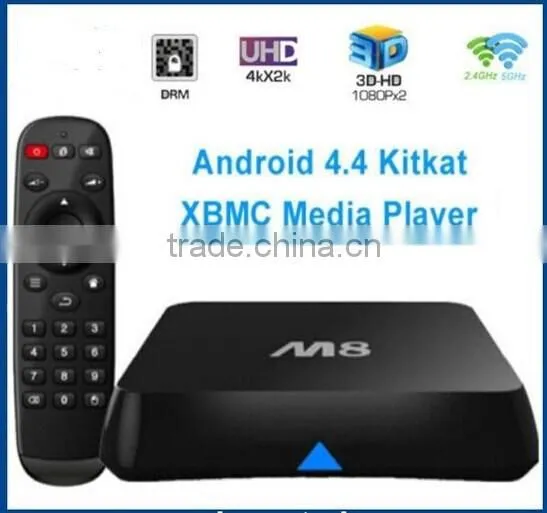 2015 Newest Kodi 14.1 Android TV Box Amlogic S802 M8 2.0GHz 2GB RAM 8GB Amlogic Android Smart tv Box