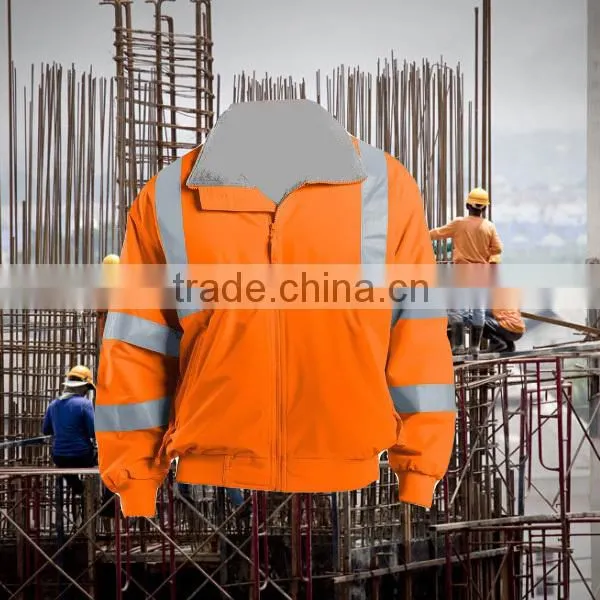 High Visibility Winter Construction Keep Warm Reflective Work Safety Workwear Jacket photo-4