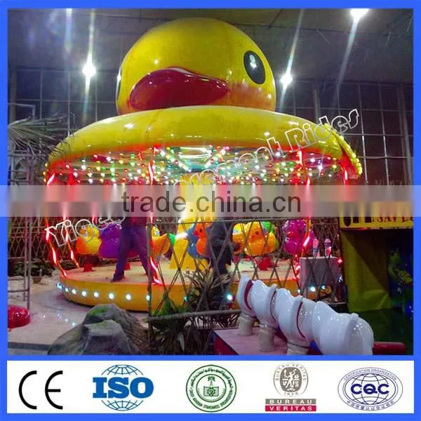 Kids Amusement Park Equipment Yellow Duck Carousel for Sale photo-2
