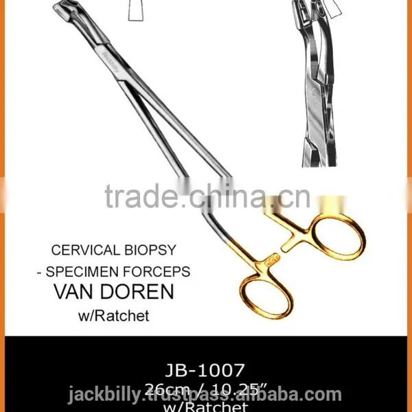 Van Dore With Ratchet, Cervical Biopsy Specimen Forceps, Biopsy Forceps, photo-5