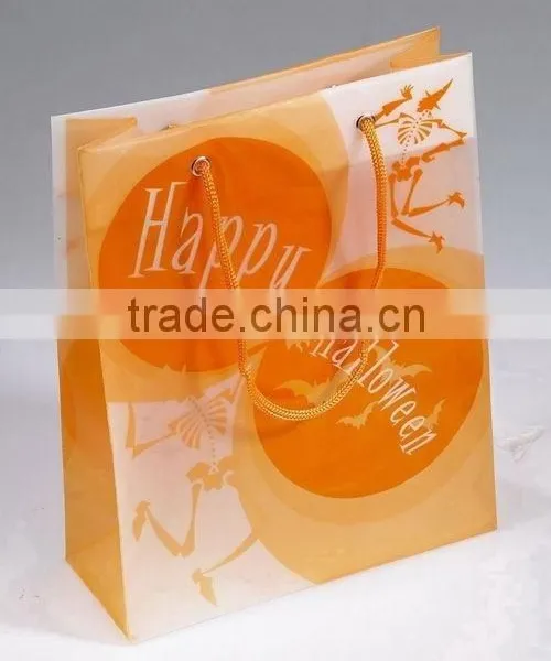 Custom Printed Rope Handle Plastic Shopping Bag photo-5