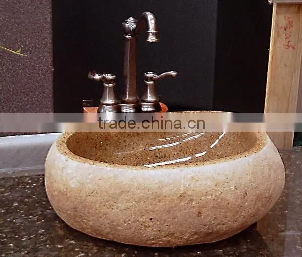 Natural Irregular River Stone Sink photo-4