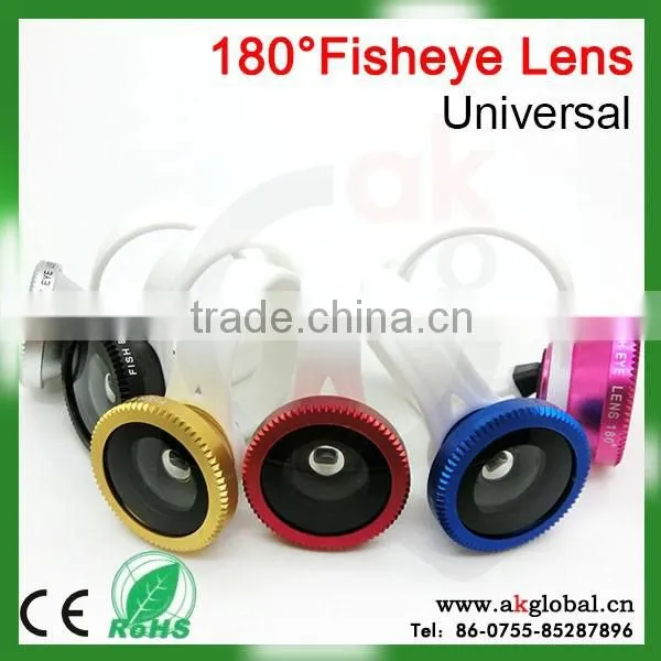 Universal Clip 180 Degree Fisheye Lens for Most Cellphone Mini Camera Lens for Samsung Galaxy s4 photo-5