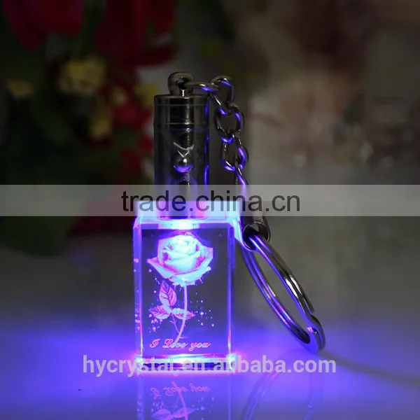 Custom Cheap Clear Crystal Glass Emoji Led Reflective Keychain photo-6
