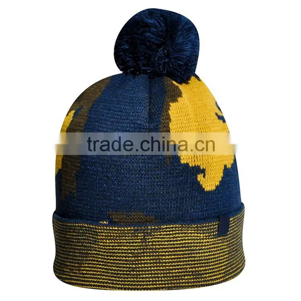 Custom Pompom Comfortable Knitted Beanie Knitted Cap photo-5