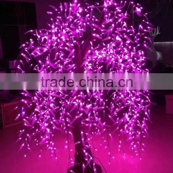 New Arrival Large Outdoor White Artificial Led Lighted Christmas Weeping Willow Tree photo-4