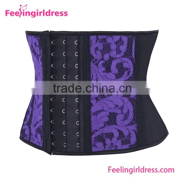 Women's 9 Steel Boning Short Torso Big Women Rubber Latex Waist Slimming Corset photo-2