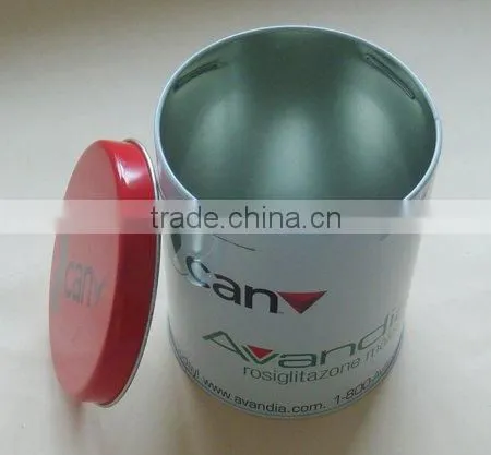 Round Gift Tin Can for Make up