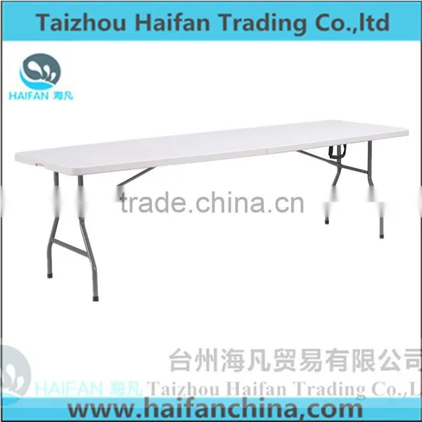 8FT plastic folding in half table for restaurant and hotel/outdoor plastic adjustable table