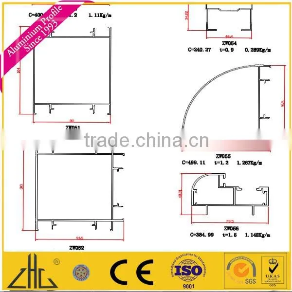 ZHL Zhonglian Aluminum Profile for Office Partition Cubicle Workstation photo-2