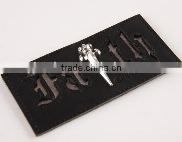 Custom Made Metal PU Leather Labels and Tags for Jeans photo-5