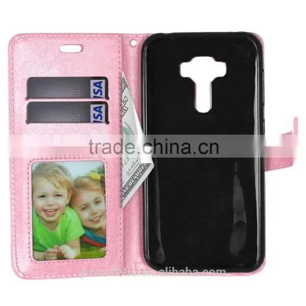 Cell Phone PU Leather Flip Card-slot Case for ASUS ZenFone 3 ZE552KL 5.5 photo-6