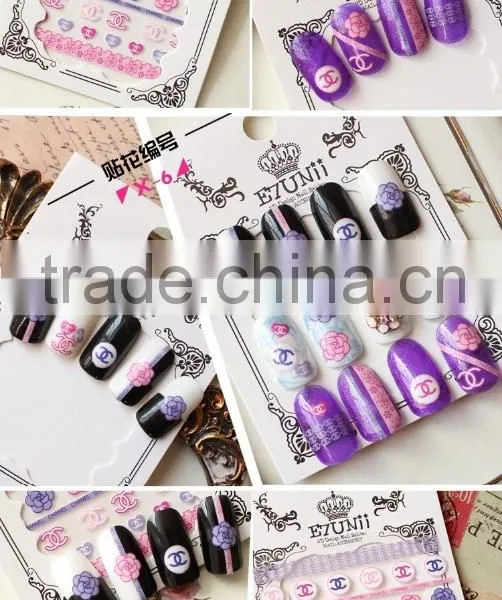 1sheet Nail Art Water Decals Nail Stickers Water Transfer Sticker Charming Fantastic DIY Stickers photo-4