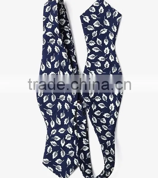 2016 Latest Custom Made Floral Printed Diamond Self-tie Cotton Bow Ties photo-6