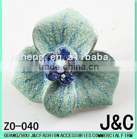 Fashion flower shape Rhineston Zamac button