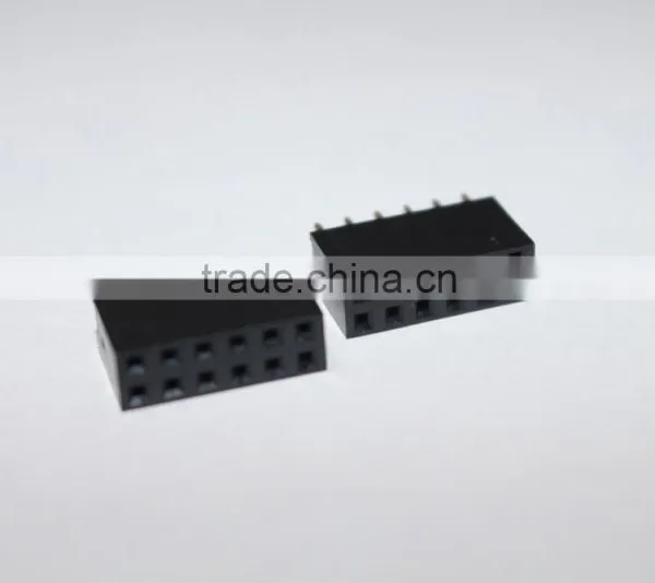 2.54mm Double Row Straight Female Header 6 Pin photo-5