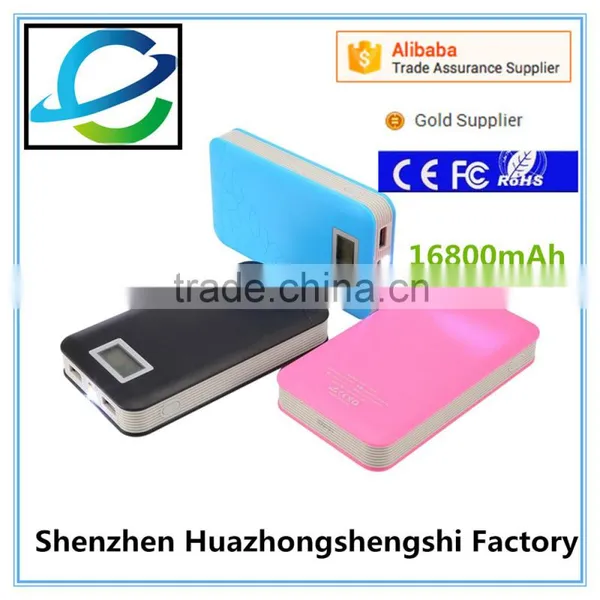 Smart Universal Mobile Phone Portable Double Output High Capacity QC3.0 Power Bank 16800 Mah With LED photo-3