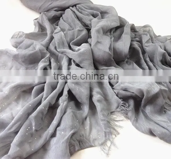 100% Polyester Multi Color Glittering Scarf photo-2