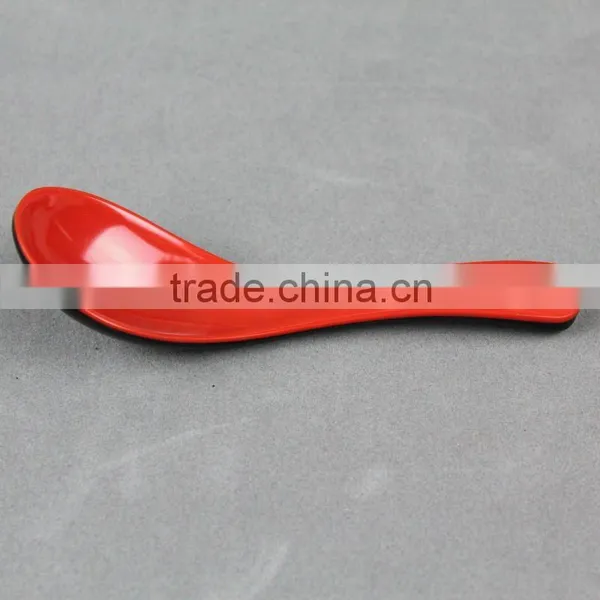 red melamine serving spoon