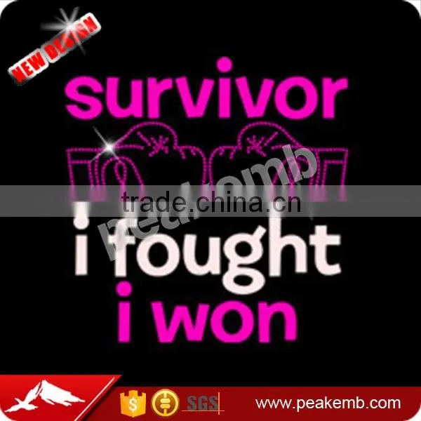Breast Cancer Ribbons Custom Rhinestone We Fight Together Transfers China photo-3