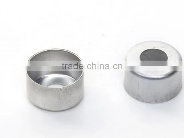 8mm Crimp Top Sliver Aluminum Caps for Glass Cartridges in Silver or Gold Color photo-5