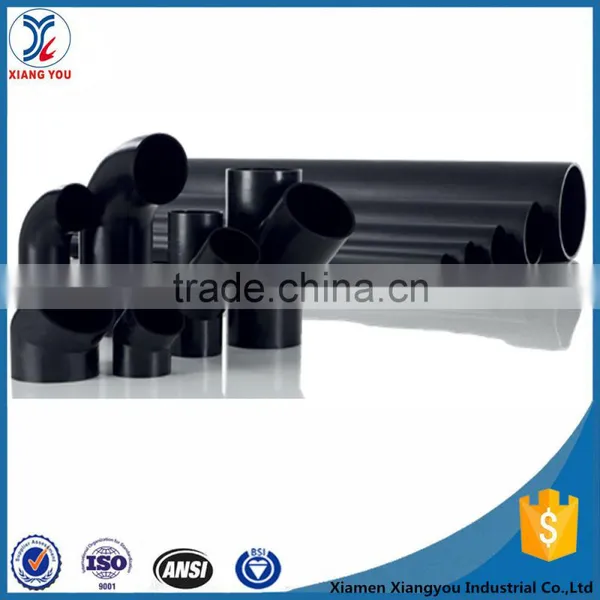 Black pe100 pipe fittings plastic pipe