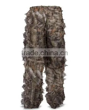 Mesh Camouflage Ghillie Leafy Hunting Camo Suit Jacket Pants Brown photo-2
