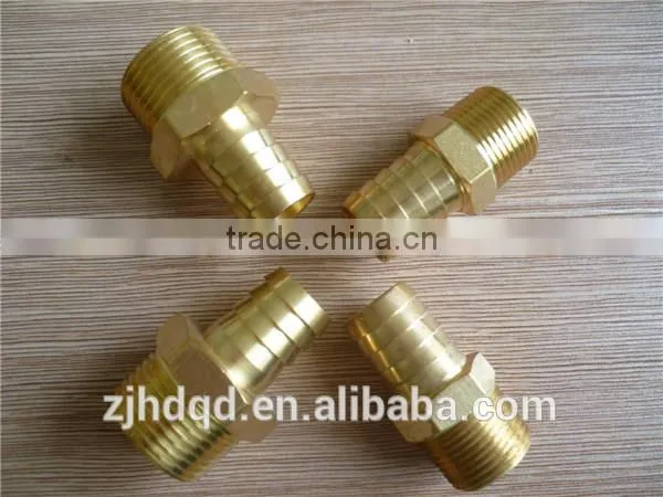 Threaded Connection With Sleeve for Rubber Hose Connector , High Performance Forged Brass Connector With Size of 1/4" 3/8" 1/2" photo-3