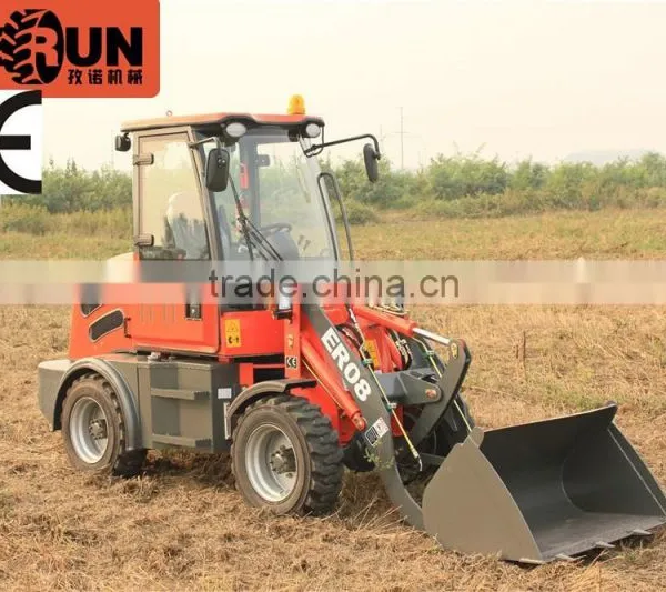 Everun ER08 CE Hydraulic Small Wheel Loader for Sale With Snow Blade and Overseas Service photo-4