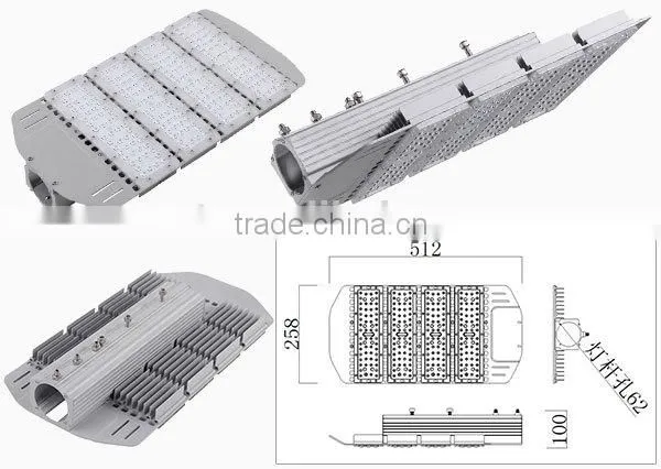 VMT New Design 50W to 300W SMD Stamping Aluminium Street Light Parts With PCB and Lens photo-3