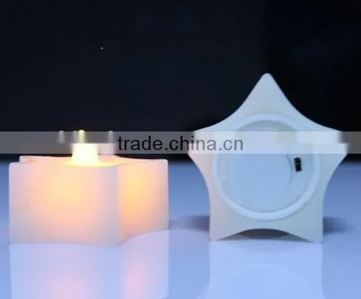 Led Flameless Candles Led Star Shaped Wax Candles Led Flickering Christmas Star Candle Battery Powered Led Candles photo-2