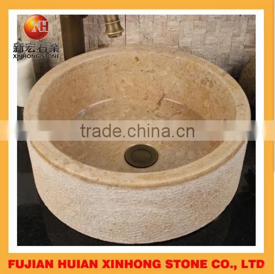 Roumd Large Stone Bathtub With Top Quality for Bathroom Use photo-2