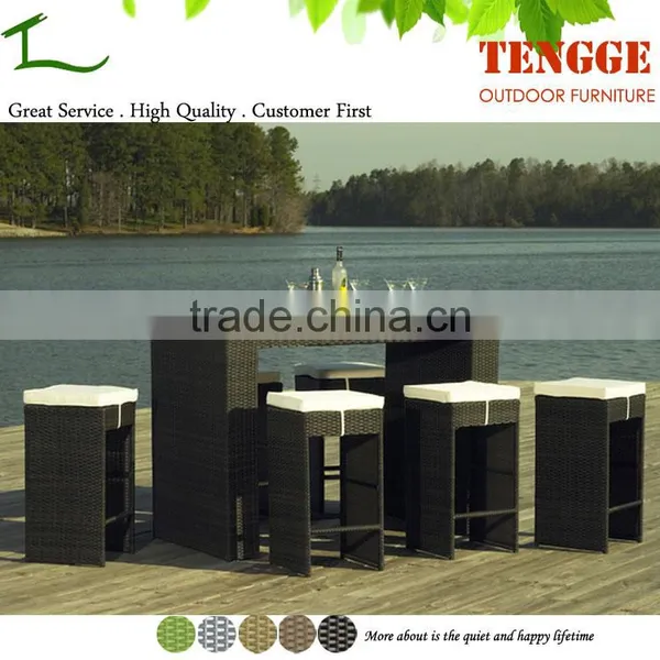 YH-8046 Most Popular Outdoor Wicker Bar Tables and Chairs for Sale photo-3