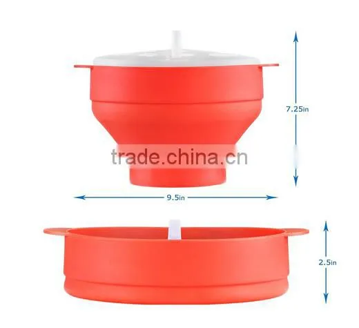Collapsible Silicone Popcorn Popper,Microwaveable Silicone Popcorn Bucket photo-4