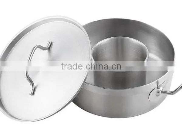 Two Handle Stainless Steel Child-Mother Relation Pots and Pans With Lid photo-2