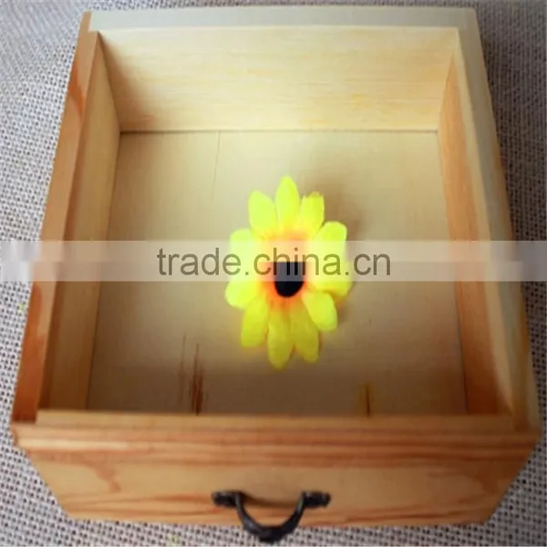 Unfinished Pine Decorative Pattern Wood Wood Cabinet Small Drawer Cabinet Small Drawer for Three Hole photo-4