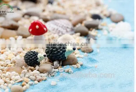 Cy307 Miniature DIY Fairy Garden Accessories 3pcs/set,two Hedgehog and One Mushroom photo-3