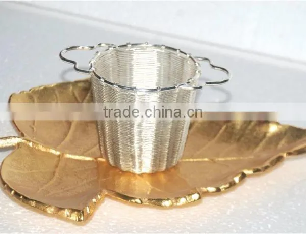 Silver Finish Tea Strainer With Black Box Packing photo-2