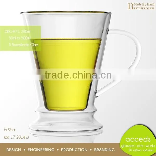 Custom Drinking Glass Tea Mug Cups With Handle photo-6