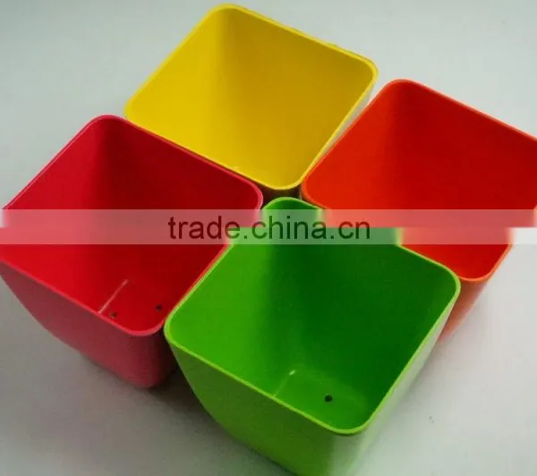 2016 Hot Selling Bio Eco Bamboo Fiber Square Flower Pot photo-6