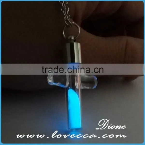 Latest Design Unique Copper Plated Jewelry Glow in the Dark Cross Necklaces photo-6