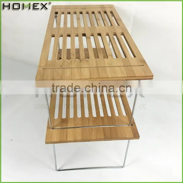 Bamboo Dish Drying Rack Towel Rack Homex-BSCI Factory photo-6