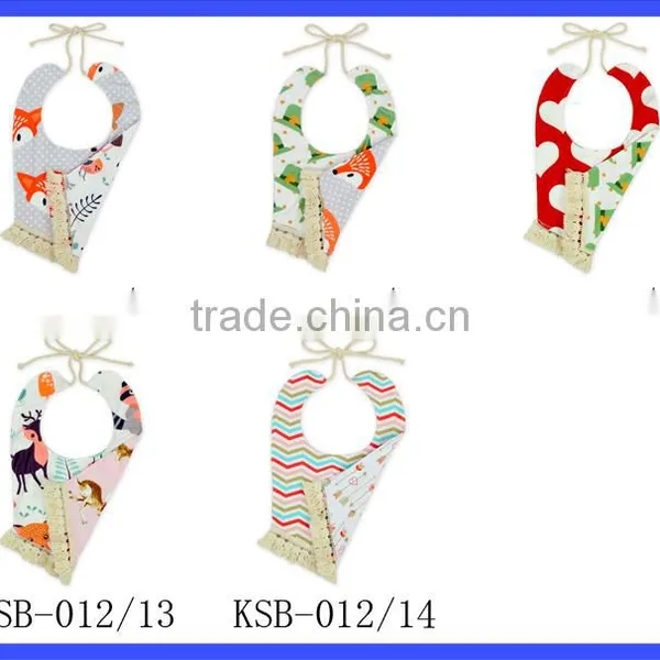 Wholesale Fancy Double Layers Baby Bibs With Tassels photo-6