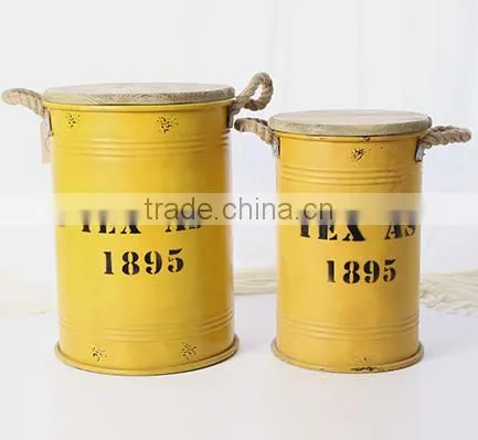 Kitchen Storage Metal Sugar Coffee Tea Canister With Bamboo Lid photo-3