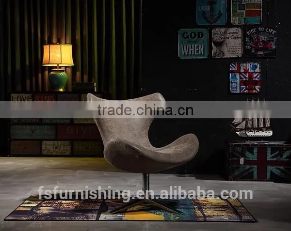 YYF2 Lofty High Quality Italian Vintage Leather Antique Adjustable Dining Swan Chair photo-4
