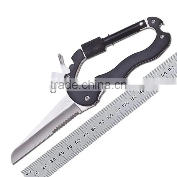 Portable Stainless Steel Multifunction Knife Detachable Carabiner photo-2